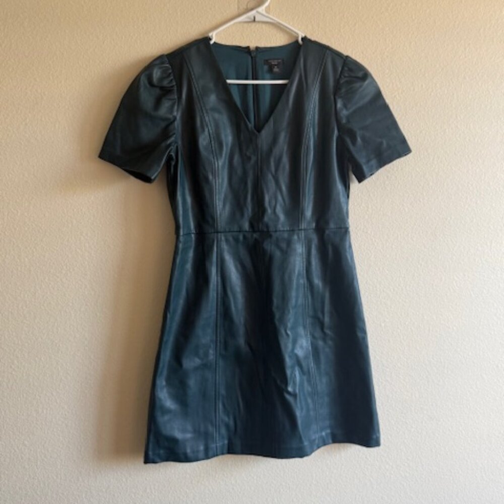 Ann Taylor Women’s Green Faux Leather dress